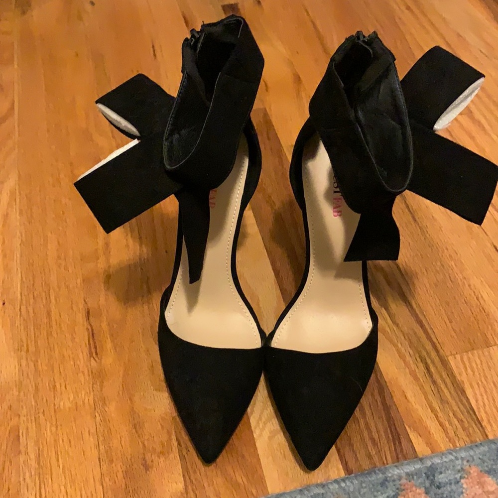 Black Stilettos with Ankle Bow